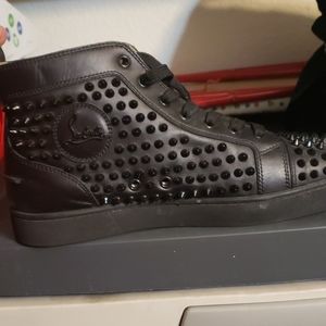 Christian louboutin red bottom sneakers studded